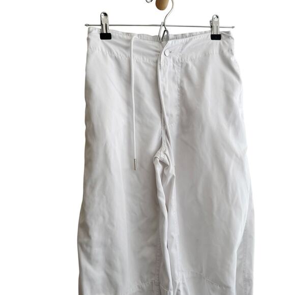 BDG Urban Outfitters Wide Leg Satin-ish White Pants Track Sporty XXS - Picture 2 of 5